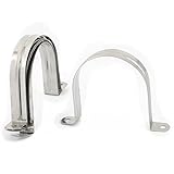 uxcell ホースバンド　サドルクランプ　クリップ　チューブ/パイプ用　U型　80mm直径　ステンレススチール　5個入り