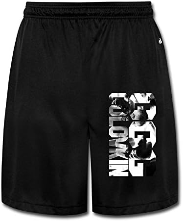 Runy Men's GGG Gennady Golovkin Slim Sports Jogging Shorts With Pocket Black