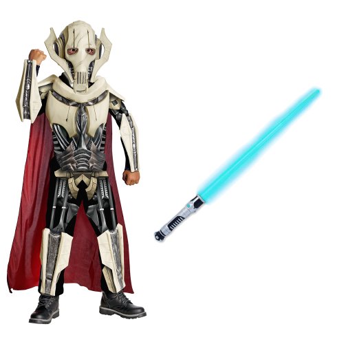 Star Wars/General Grievous Deluxe Child Costume With Blue Lightsaber, (S)