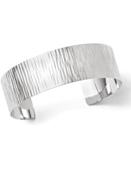 Leslies Sterling Silver Polished & Textured Slip-on Bangle
