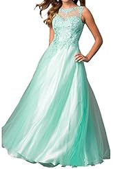 Lace Beaded Tulle Bridesmaid Dress/Pageant Dress/Prom Dress/Party Dress 