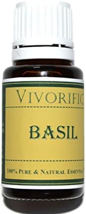 Basil Essential Oil-therapeutic Grade 100% Pure and Natural-great for Aromatherapy, Relieving Mental Stress, Treating Coughs and Congestion, Supporting Eye Health and More-vegan and Kosher Certified