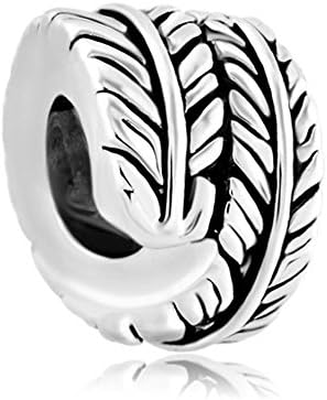 Silver Tone Dream Catcher Feather Bead Fits Pandora Charms Bracelet