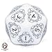 Q-Workshop: D20 White & Black Card Game Level Counter (30 mm) Jumbo D20 Die