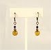 Earrings - E200 - Brass & Crystal Beads (8mm) ~ Lime and Jet Black