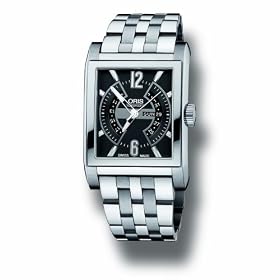 Oris Men's Artelier Rectangular Titan Day/Date Automatic Black Watch #58576227064MB