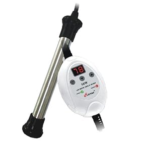 Finnex HMO - 50 Watt w  Memorized Digital Controller Aquarium Titanium Heater (10-20 Gallons) by Finnex