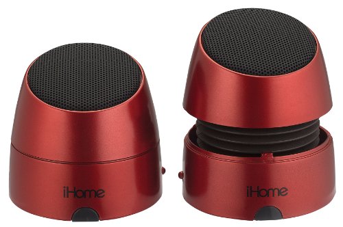 IHOME iHM79RC Rechargeable Mini Speakers (Red)