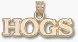 Arkansas Razorbacks Hogs Pendant - 14KT Gold Jewelry
