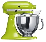 KitchenAid 836734SET Küchenmaschinen - Set Artisan apfelgrün mit Gemüseschneider MVSA, Zusatztrommelset EMVSC und Zusatz Edelstahlschüssel KB3SS