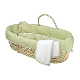 Tiddliwinks Moses Basket - Green