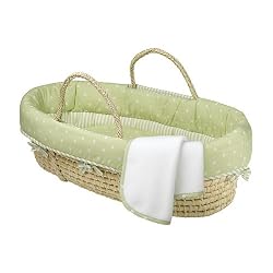 Tiddliwinks Moses Basket - Green