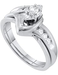 0.24CTW DIAMOND MARQUISE CENTER BRIDAL SET