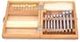 Mini Screwdriver Set of 9 Assortment with Spare Blades in Wooden Box