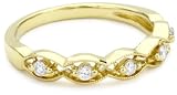 Katie Decker Stackable 18k Yellow Gold and Diamond Band, Size 7