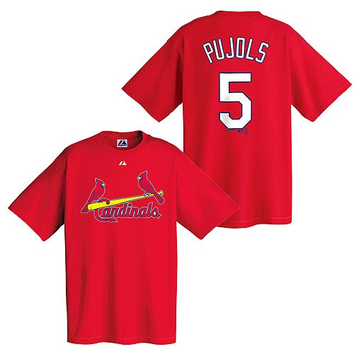 Albert Pujols St. Louis Cardinals Youth Name and Number T-Shirt, Red (Small)