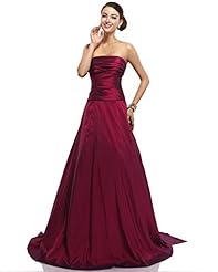 Strapless Natural   Waistline Taffeta Floor Length Mermaid Lace Ruched Prom Dress 