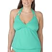 Women's Plus Size Merona® Tankini with Rings - Green Print