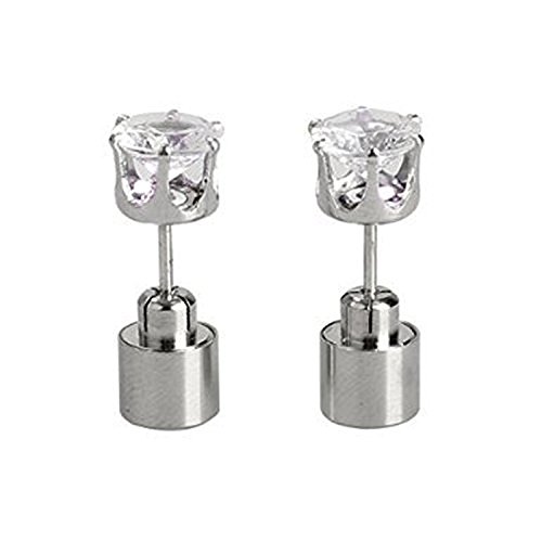 Esonstyle 1 Pair LED Earrings Glowing Light up Ear Drop Pendant Stud Stainless Multi-color (Colorful)