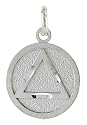 Sterling Silver Sobriety Symbol "Recovery" Pendant, 3/4" (19mm) tall