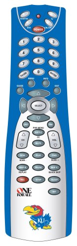 One For All 4 Device Universal Remote Control with University of Kansas Logo and Colors
