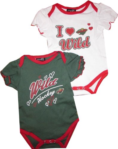 Minnesota Wild GIRLS 2pc Creeper Set Infant Baby 12 Months