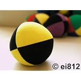 Jonglierball: HENRYS Beanbag Superior (Velours) 67mm, schwarz-gelbvon "Henrys"
