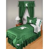 Michigan State Spartans NCAA "Locker Room Collection" Queen Bed Complete Se ....