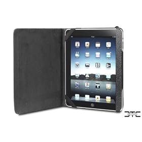 Acase Premium Leather Slimline Carrying Case for Apple iPad and HP TouchPad (Black) by
