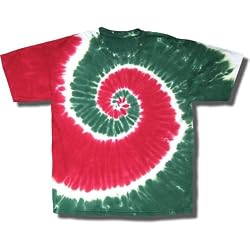 Christmas Swirl Tie Dye T-Shirt for Youth