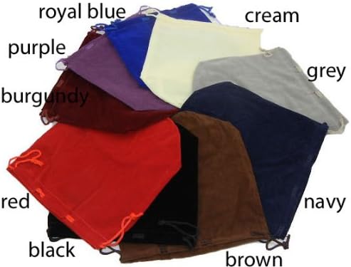 Brown Velour (Velvet) Drawstring Pouches Measuring (8-1/4"x5"x8")