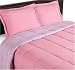 Pike Street Microfiber Reversible Down Alternative Twin Extra-Long Comforter Set, Pink/Lilac