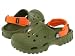 Crocs Off Road Shoes for Men and Women - Available in Many Colors!, Size: 5 Mens / 7 Womens, Color: Army Green/Orange