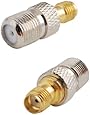 RF coaxial coax adapter SMA female to F female