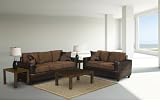 41ZJq28zoyL. SL160  Seattle 7 pcs Living Room Set in Chocolate Color. *** FREE SHIPPING *** Include Sofa, Loveseat, 3pcs Coffee End Table and 2 Contemporary Lamps MSRP$1299