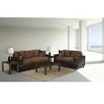 Seattle 7-pcs Living Room Set in Chocolate Color. *** FREE SHIPPING *** Include Sofa, Loveseat, 3pcs Coffee End Table and 2 Contemporary Lamps MSRP$1299