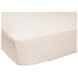 SheetWorld Round Crib Sheet - Cream Pindot Jersey Knit - Made In USA
