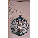 Caged Seed Feeder Green Round