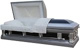 2010 - 18 Gauge Steel Casket<br>Black and Silver Finish