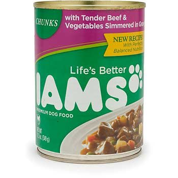 Iams Chunks Tender Beef and Vegetables Simmered in Gravy Adult Dog Food