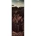 Hubert van Eyck (Ghent altar altar of the Mystic Lamb, right wing, bottom, inner scene: The Pilgrims) - 11x17 custom fit with RichAndFramous Black 99 inch Poster Hangers