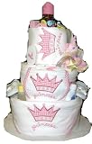 3 Tier Sweet Princess Baby Diaper Cake
