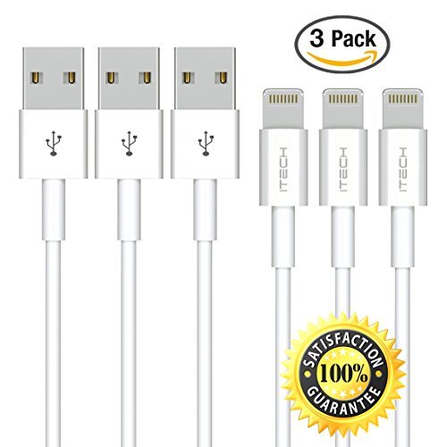 iTech USB Charging/Sync Data Cable 3-feet for all iOS devices, 3-Pack