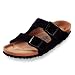 Womens Birkenstock Arizona Black Suede Soft Footbed Sandal - Clog ( Foam added to the...
