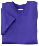 NEW Hanes Heavyweight 50/50 - Youth 50/50 Cotton/Poly T-Shirt Purple-S