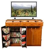 Spartak 2368 Double Media Cabinet with Top Storage Drawers - Cherry