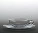 Jenaer Glas Tasse EDITION WAGENFELDflach mit Untertasse - 0,15 l