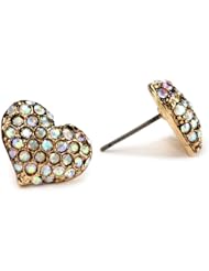 Betsey Johnson Heart Stud Earrings