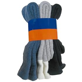  Womens 3 Pack Thermal Wool Socks Style 1241 C01 Black, Natural Gray and Denim