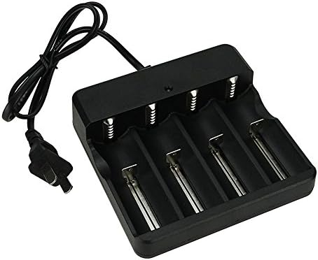 eHometown Four Slot 18650 16340 14500 Li-ion Battery Universal Charger(Small, 4 slots for 18650 16340 14500 charger)